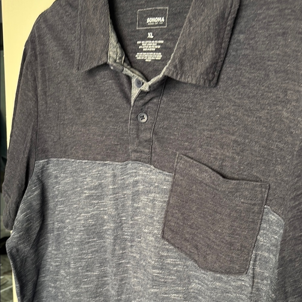 Sonoma Men's Navy Polo Shirt - Picture 3 of 6